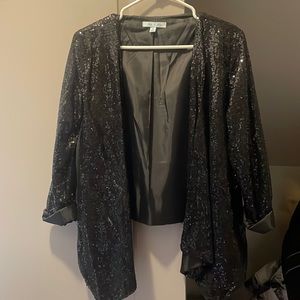 Black Sequin blazer - size small -